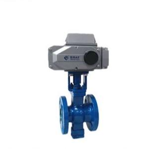 Straight Through Type Electric Control Valve Flange Connection Electric V Port