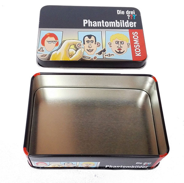 4 Color Print Chocolate Tin Box Clear Vanished Inside Metal Tinplate Case