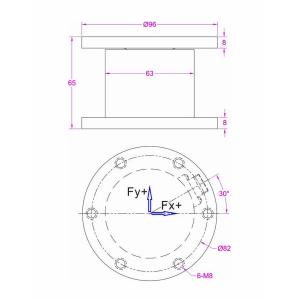 Flange Type Multi-Axis Load Cell 500N 1kN 2kN 3kN 5kN 10kN 3D Force Sensor