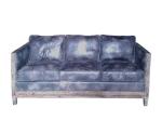 Vintage Leather Deconstructed Sofa Furniture Retro Couch
