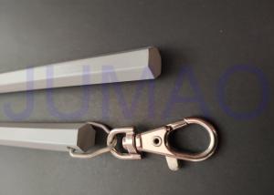 China Hexagonal Grey Drapery Curtain Rods Moving 10 Mm Aluminum Draw Pull Stick factory