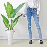 Women's Fancy Stretch Jeans With Whiskers