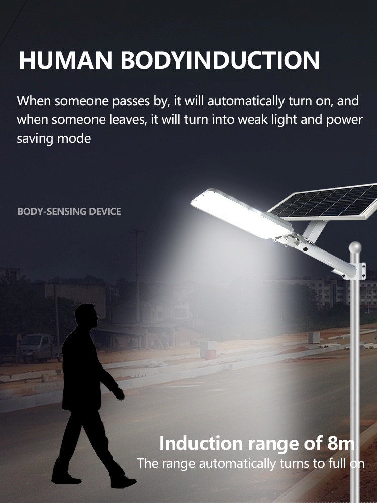 Powerful 3000 Lumens High Power LED Solar Street Lamp Garden Road Luminaria 300w Outdoor Wholesale Solar Sensor