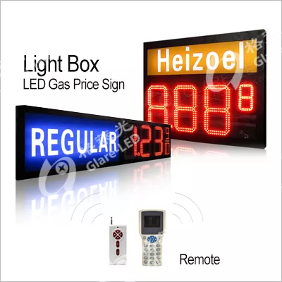 60inch LED Gas Station Digit Sign Cash Credit 8 Level Auto-Dimming By Sensor