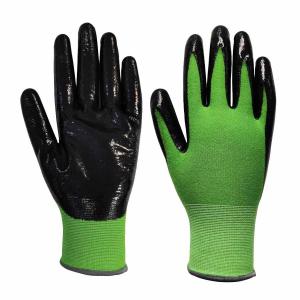 China Nitrile Supergrip Tight Fitting ladies Gardening Work Gloves Size 9 Size 10 factory