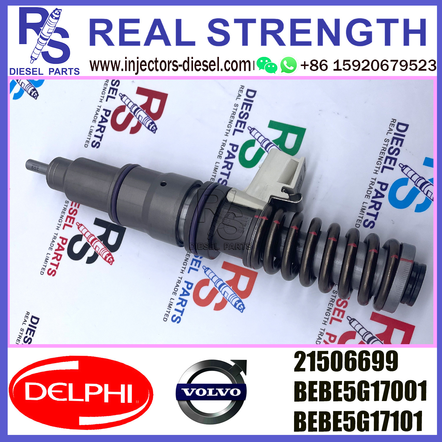 DELPHI 4pin injector 21506699 Diesel pump Injector V-O-L-V 21506699 BEBE5G17001 BEBE5G17101 E3.4 for V-O-L-V MD16 P3622