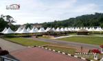 Pop Up Aluminum Pagoda Outside Gazebo Tent With White Color Roof / Sidewall