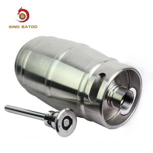 China Custom Logo 5 Litre Mini Beer Kegs , Stainless Steel 5L Ball Lock Beer Keg factory