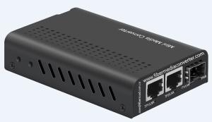 China 2x10/100/1000Base-TX to 100/1000Base-FX Mini Media Converter , Gigabit Type factory