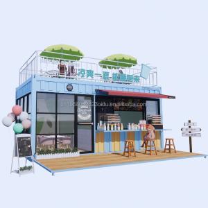 China Hotel Modern Design 20ft or 40ft Prefabricated Container Coffee Shop and Bar for Hotel factory
