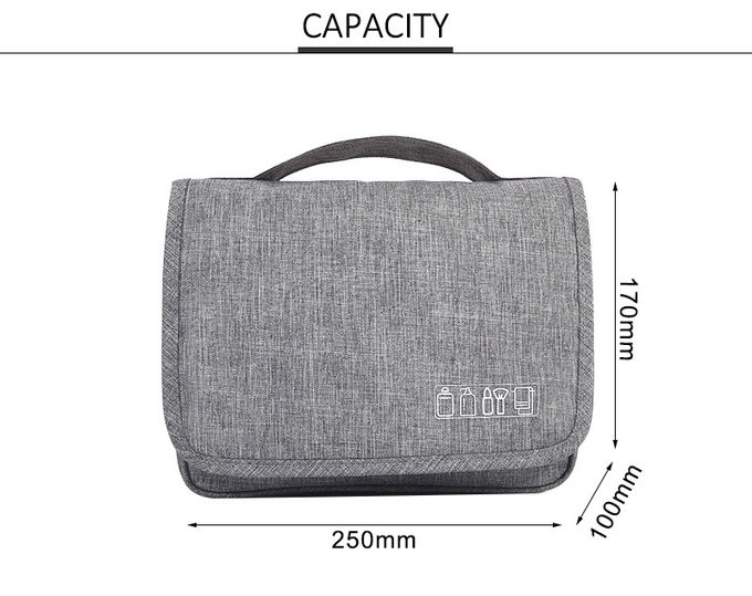 Wholeslae Pure Color Blank Waterproof Oxford Makeup Bag Hanging