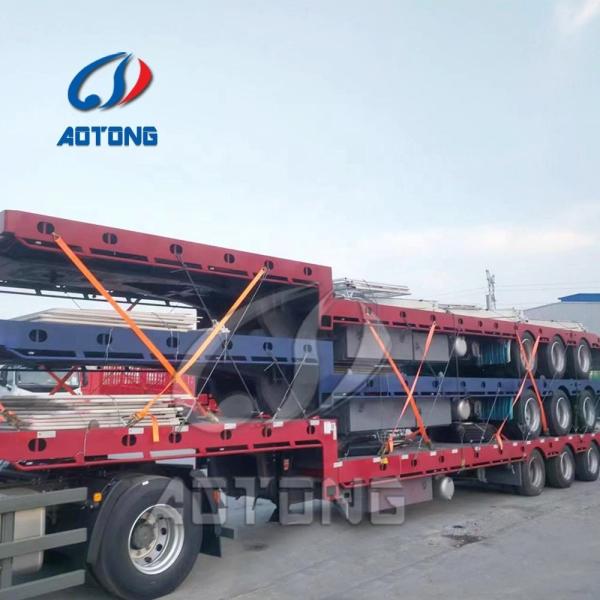 50 60 Ton Gooseneck Lowboy Semi-Trailer Steel Excavator 3 4 Axle for Australia