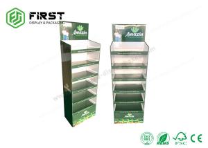 China Custom POP Carton Floor Stand Foldable Printing Corrugated Cardboard Floor Display Stand factory