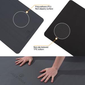 China Non Skid Folding PU Yoga Mat For Floor Exercise Equipment Custom Printed factory