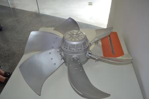 China 7000m3/h Three Phase Sickle Blade 1305rpm AC Axial Fan 450mm Blade factory