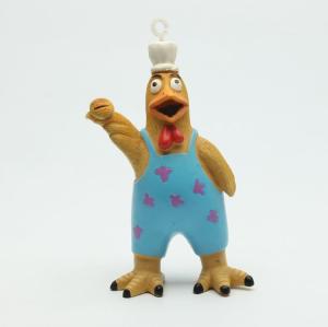 China Colorful Rooster Latex Pet Toys / Adorable Squeaky Rubber Chicken Dog Toy factory