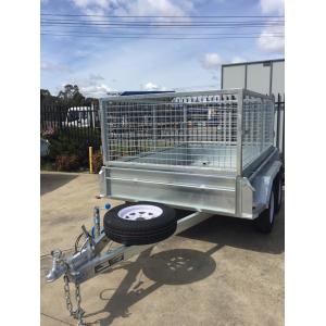 10x5 Galvanised Caged Tandem Trailer with Mechanical Disc Brake 2000KG