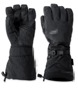 China waterproof winter gloves outdoor gloves snow gloves mountain gloves black color adults size polyester fabric factory
