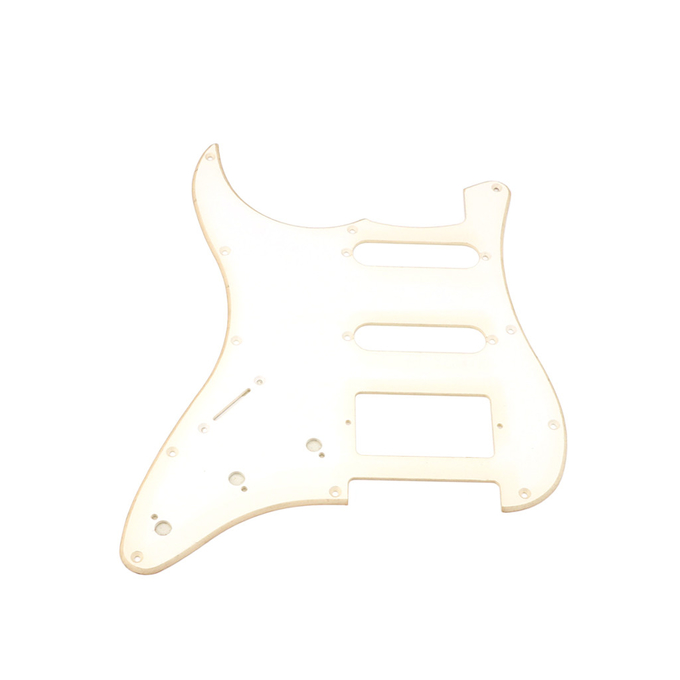 Stratocaster Style Electric Guitar Pickguard ST 3Ply 11-Hole Scratch Plate Cream Pearl PVC
