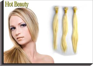 China Color 613# 20 inch Grade 6A Virgin Hair 100 Russian Hair Weaving factory
