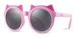 Kids Girl PEI Sunglasses TAC Polarized Len Ultra Lightweight Black White Pink