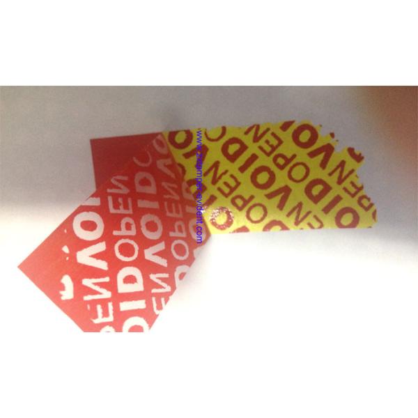 Custom Warranty Tamper Evident Security Label For Food & Car & Packaging
