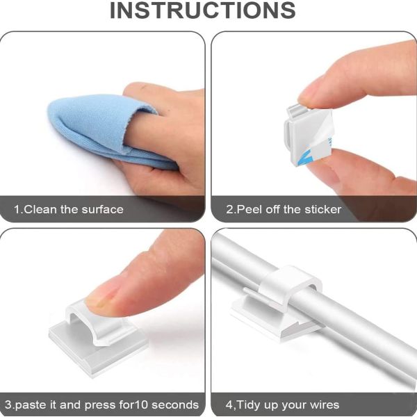 Indoor Cable Wire Clips Strong Stensile Strength Versatile Small