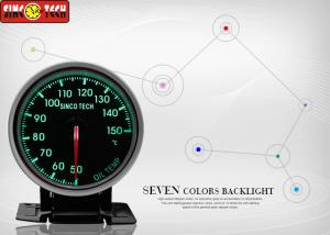 China DC 5v 60mm Autometer Oil Temp Gauge, DO6355 LCD Competition Dash With Warning factory