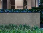 Wear-Resistant Matt Half Polished Glazed Gray Curtain Wall Tile 600x1200mm For