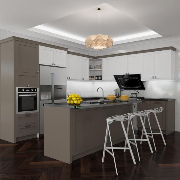Allure Millwork Manufacturers Island Pantry Solid Wood Smart Kitchen Cabinet
