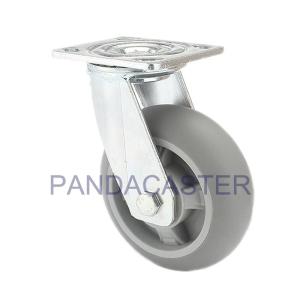 China 6 Inch Heavy Duty Wheels Round Thermoplastic Rubber Nonmarking Swivel Caster Wheels factory