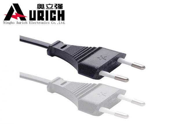 China 2 Pin European Ac Power Cord 2.5a 250v Pvc Material With Ce Rohs Approval factory