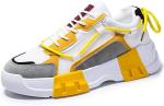 Maugely Canvas Leather Trendy Lace Up Casual Running Sneakers EU35-45