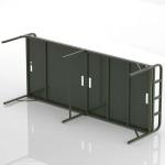 Field Steel Plastic Bed Camp Army Bed Portable Folding Bed Military Green