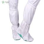 Blue stripe antistatic ESD cleanroom booties anti slip PVC safety soft sole long