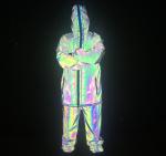Popular Mens Waterproof Windbreaker Jacket , 3M Hooded Reflective Jacket