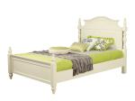 Rubber Wood made Kids/Children/Single white bedroom 1.2/1.4M small bed Space