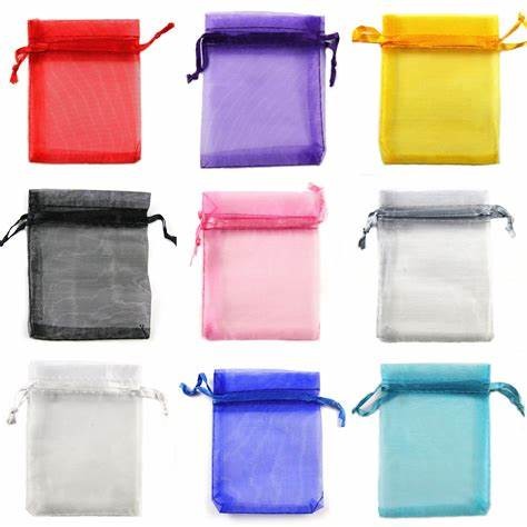ODM Plain Organza Drawstring Toiletry Bag Pouch For Gift Packing
