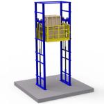 5000kg Hydraulic Small Cargo Lift Industrial Double Guide Rail Goods Lift