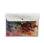 The new Japanese-style floral print leather clutch evening bags tide