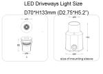 Outdoor Driveway Light 12V Low Voltage LED Underground Light Recessed For Garden