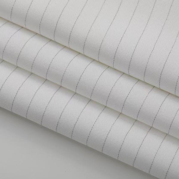 Cotton Antistatic ESD Fabrics Grid Polyester Static Dissipative Fabric