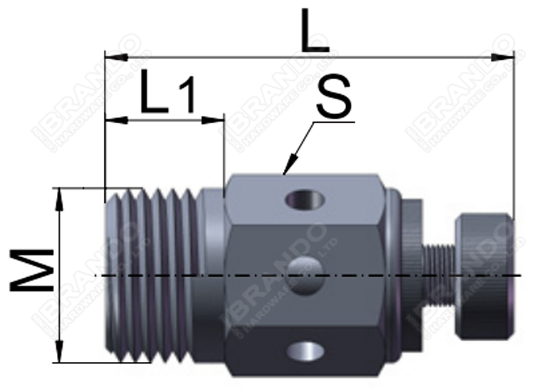 Adjustable Pneumatic Throttle Valve With Silencer Sintered Bronze
