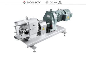 China SS316L stainless steel TUL-20 rotary lobe pump for regulating syrup candy chocolate pharmacy factory