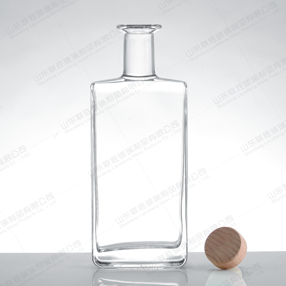 375ml 500ml 700ml Glass Bottle for Whiskey Liquor Gin Wine Vodka Brandy Unique Shape