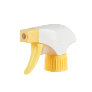 China Yellow PP All Plastic Trigger Sprayer 28/410 Metal Mesh Foam Trigger Sprayer factory