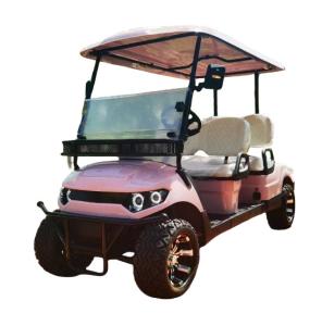China Pink Color 60V 4KW AC System EV Golf Cart New Energy Off Road Electric Golf Cart factory