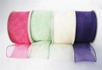 Wide Polyester Organza Ribbon Narrow Woven Technics Various Colours