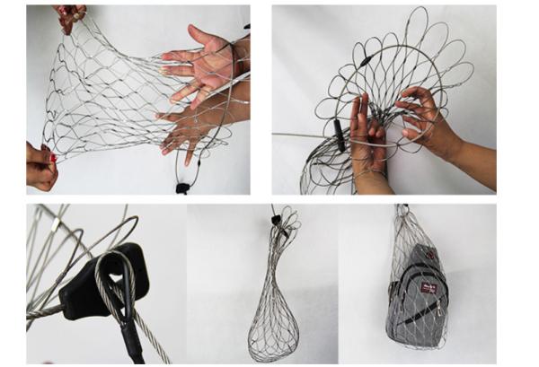 stainless steel anti-theft security metal wire mesh bag MADE by AISI 304 and