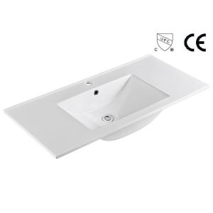 China Large American Standard Rectangular Drop In Vanity Sinks Bathroom 900mm on sale